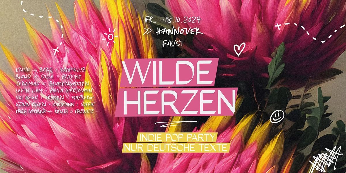 Wilde Herzen \u2022 Die Indie Pop Party mit deutschen Texten \u2022 Hannover