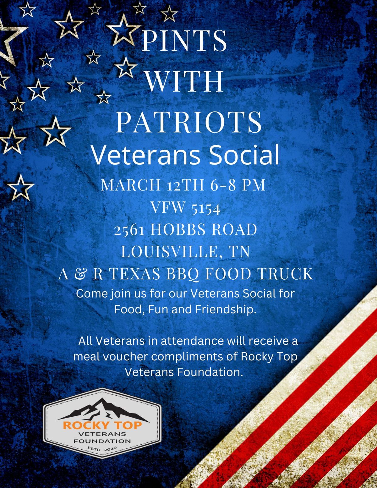 Pints with Patriots Veterans Social