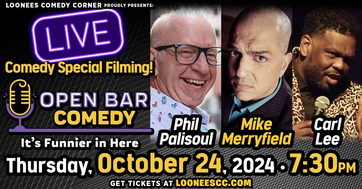 OPEN BAR LIVE TAPING Oct 24th 7:30pm