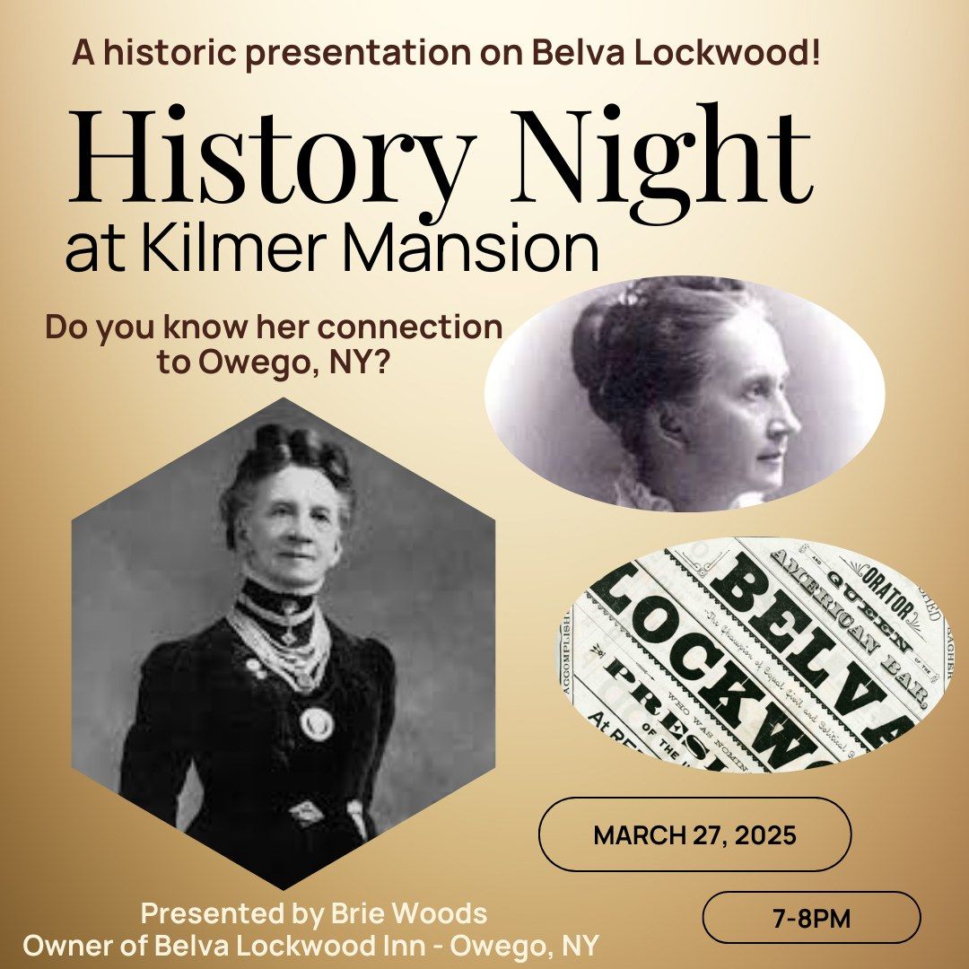 History Night - Belva Lockwood!