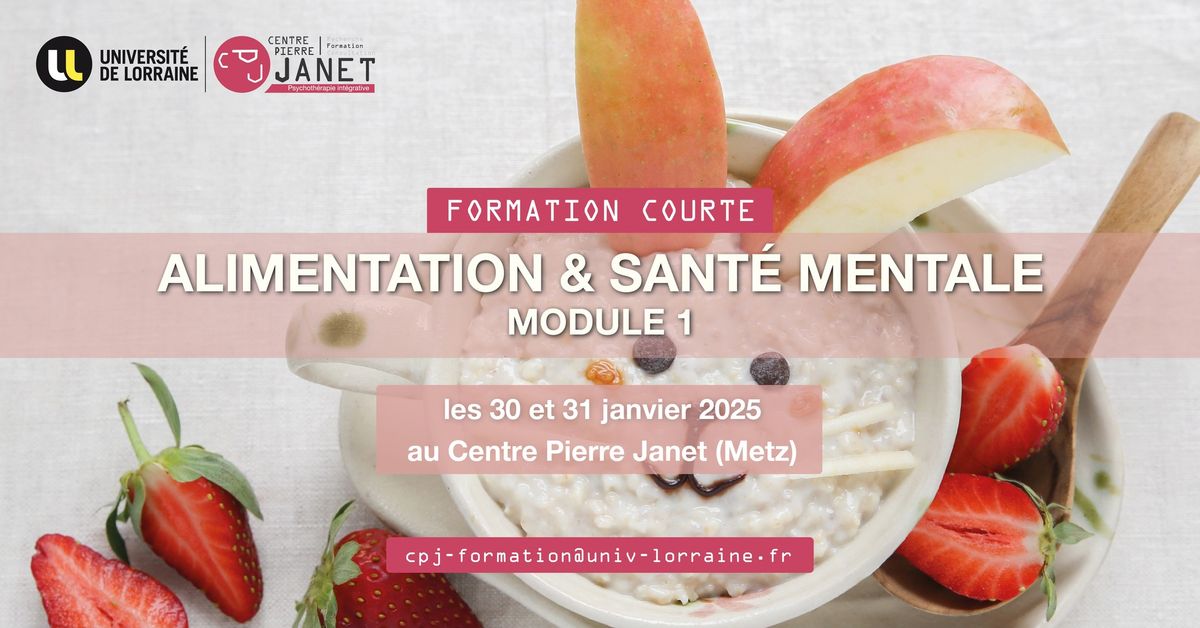 Formation Courte "Alimentation et sant\u00e9 mentale - module 1"