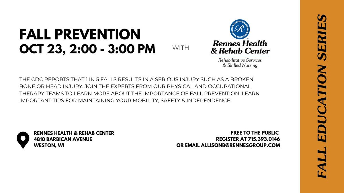 Fall Prevention with Rennes Health & Rehab Center-Weston