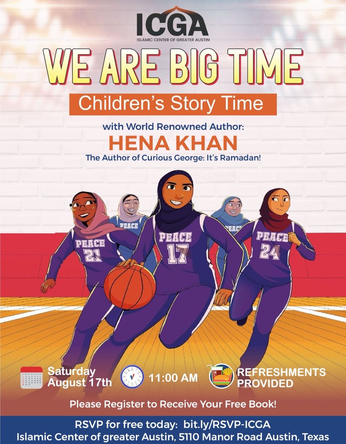 Children's Story Time With Hena Khan- " We Are Big Time "