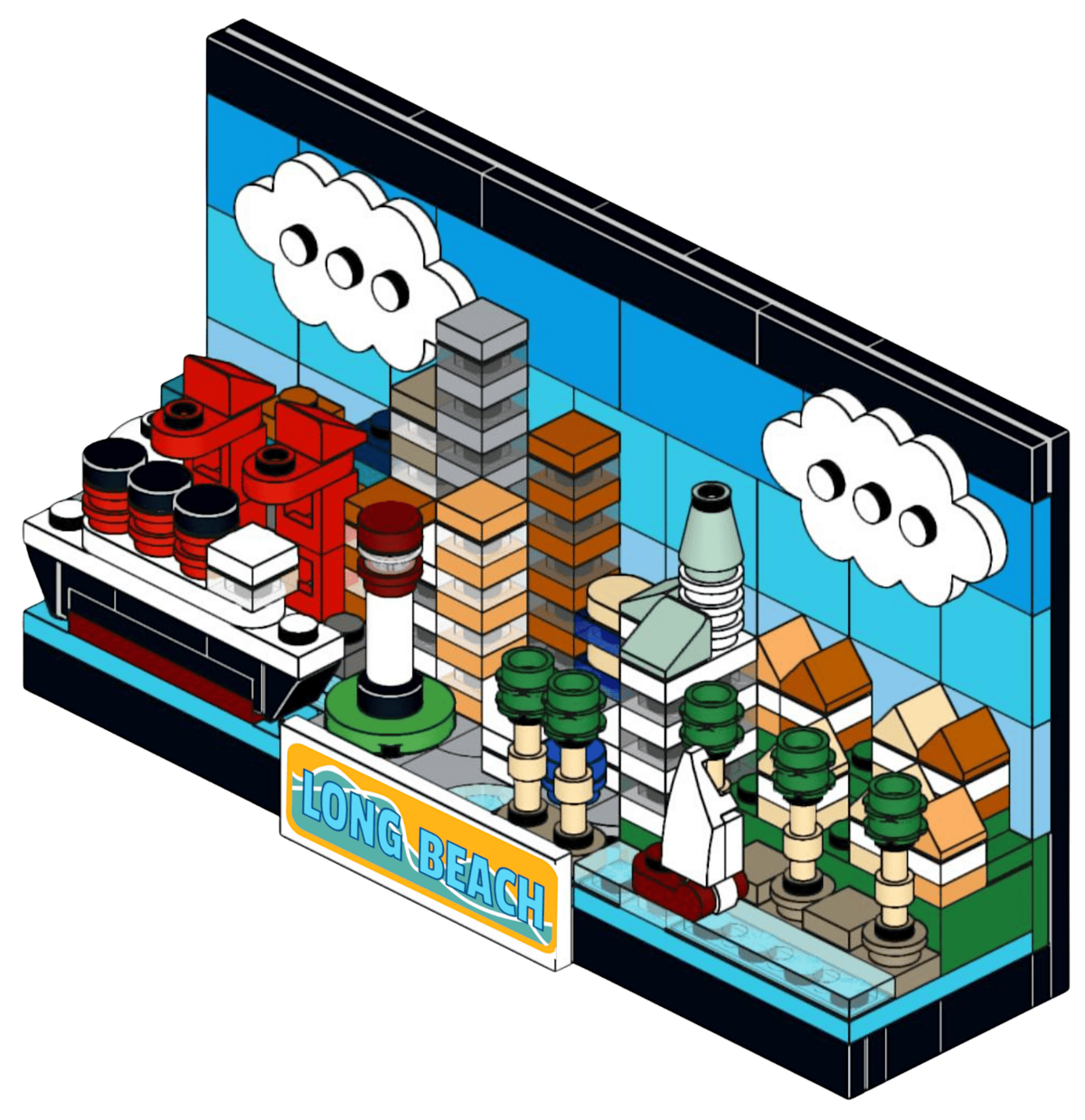 Build Long Beach in LEGO(tm) Bricks
