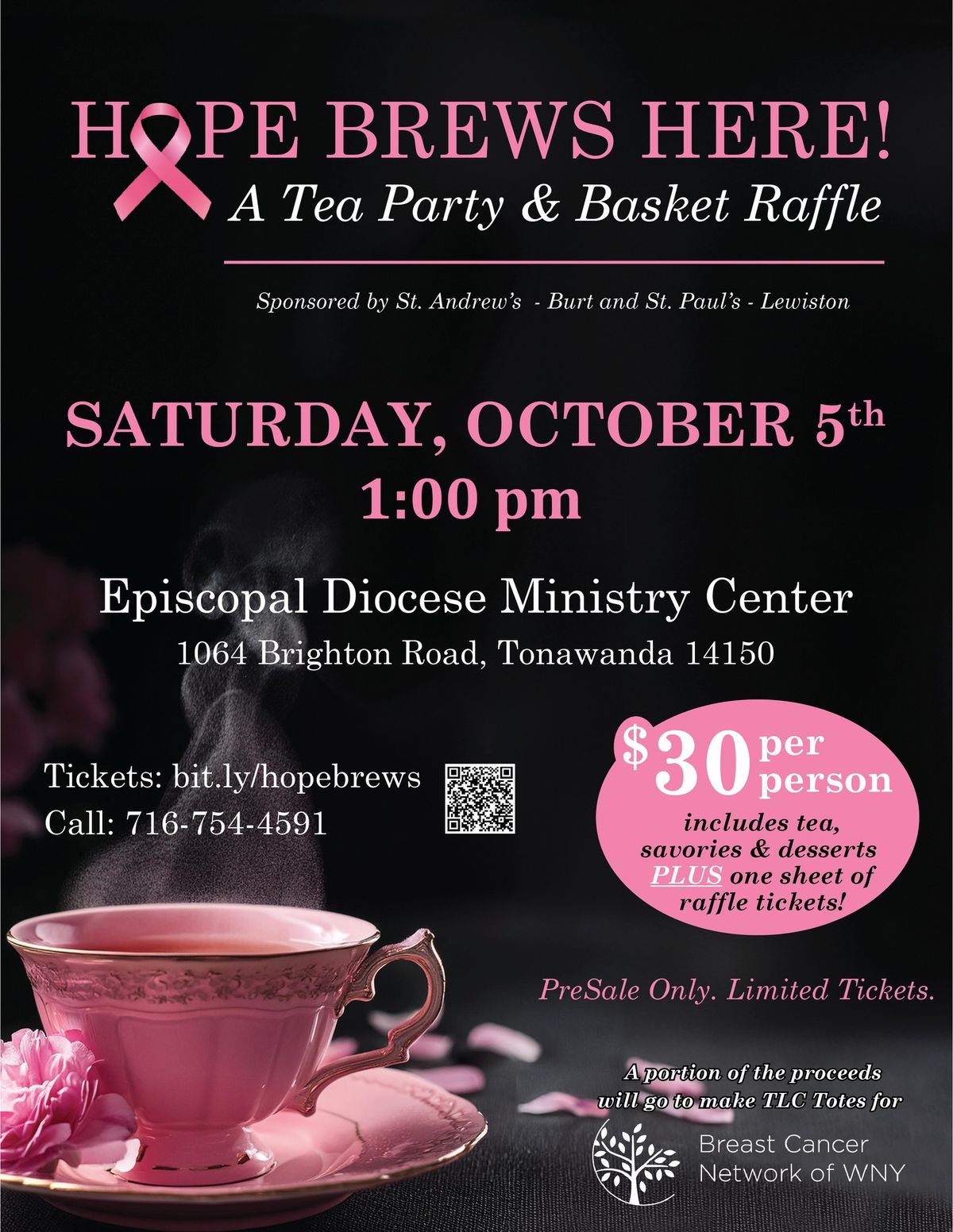 Hope Brews Here - A Tea Party & Basket Raffle