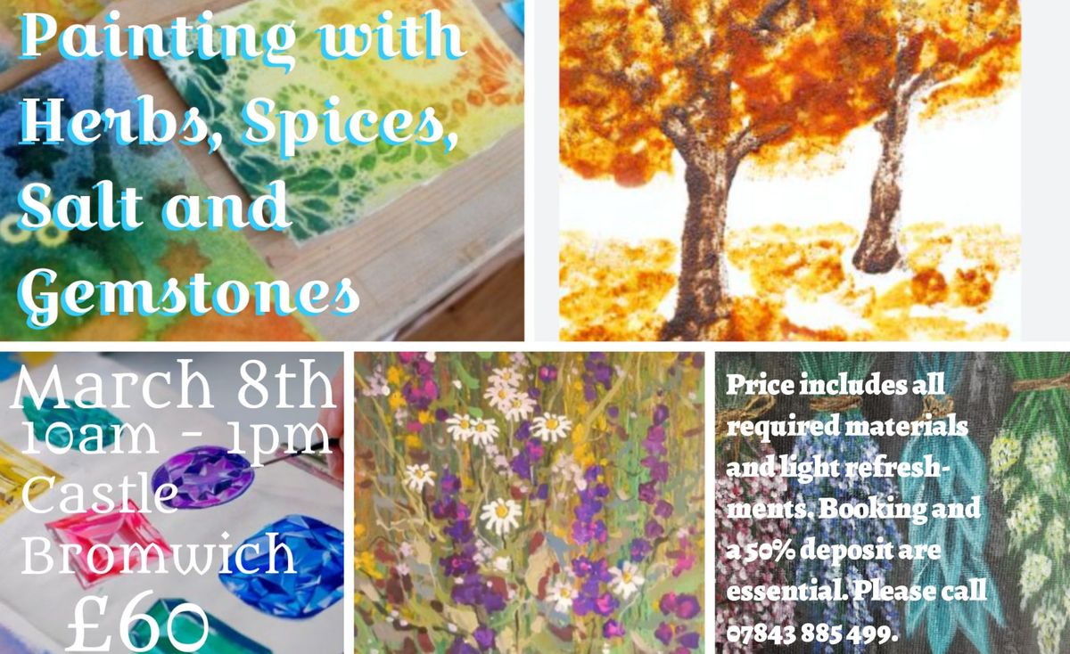 \ud83d\udc9b March 8th Painting with Herbs, Salts, Spices and Gemstone Crystals