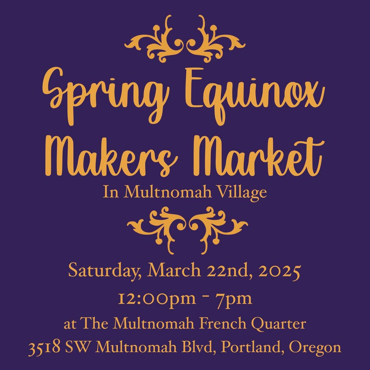 Spring Equinox Makers Market 