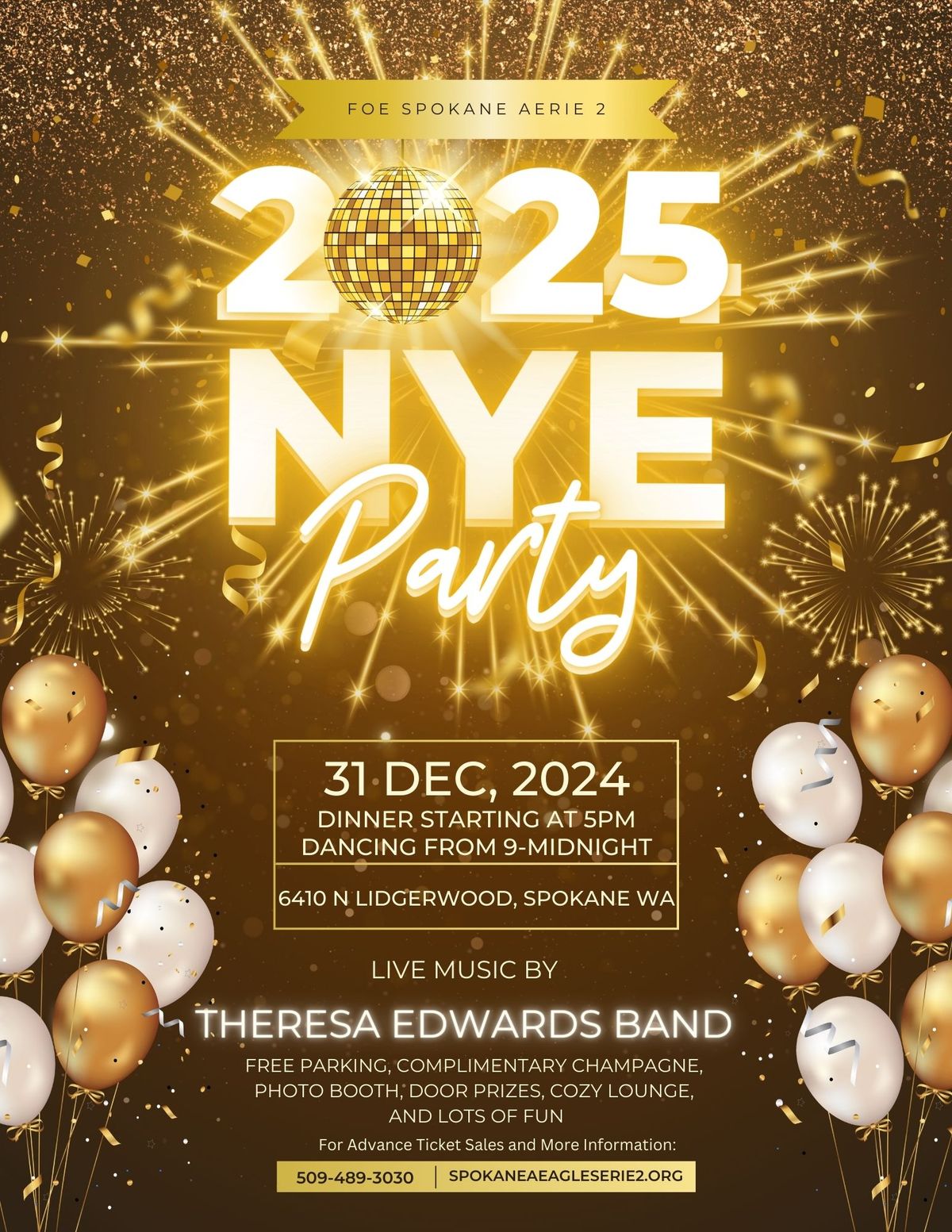 Theresa Edwards Band - NYE - Spokane North Eagles