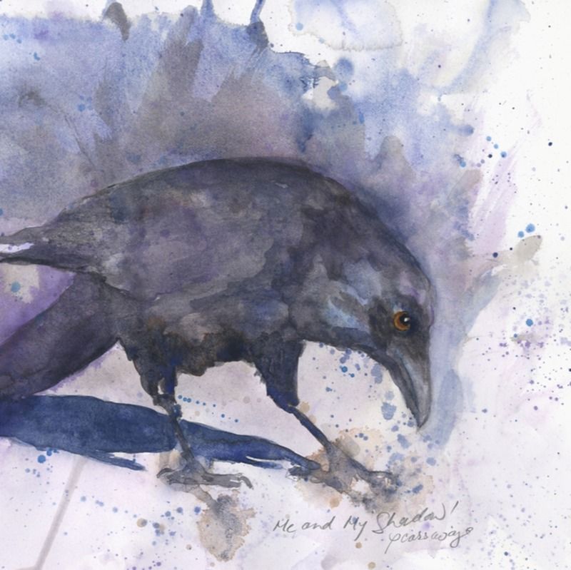 Watercolor Painting - Paint a Raven