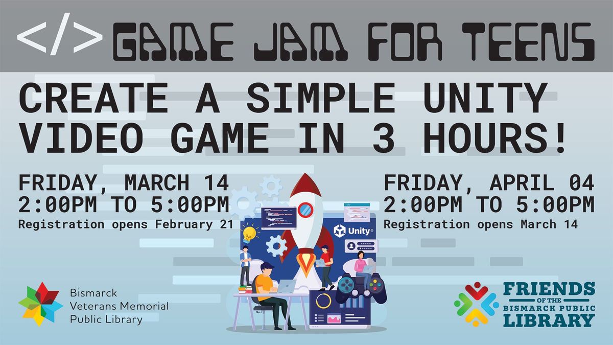 Game Jam for Teens: Learn How to Create a Simple Unity Video Game in Three Hours