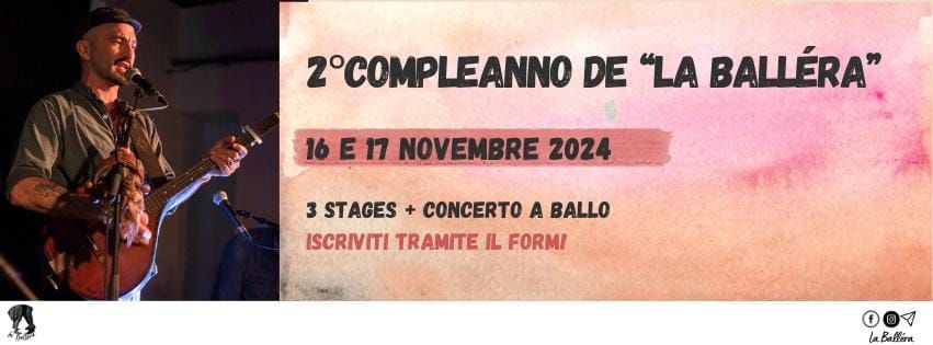 COMPLEANNO DE "LA BALLERA" Concerto e stages con Joachim Montbord