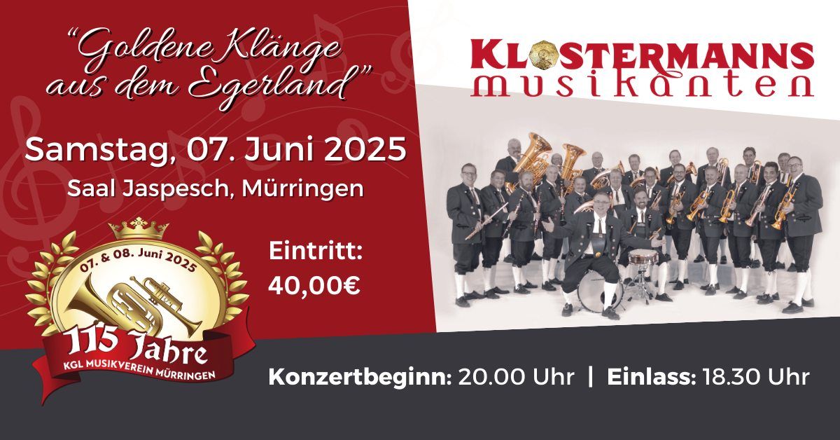 115 Jahre Musikverein M\u00fcrringen - Konzert Michael Klostermann