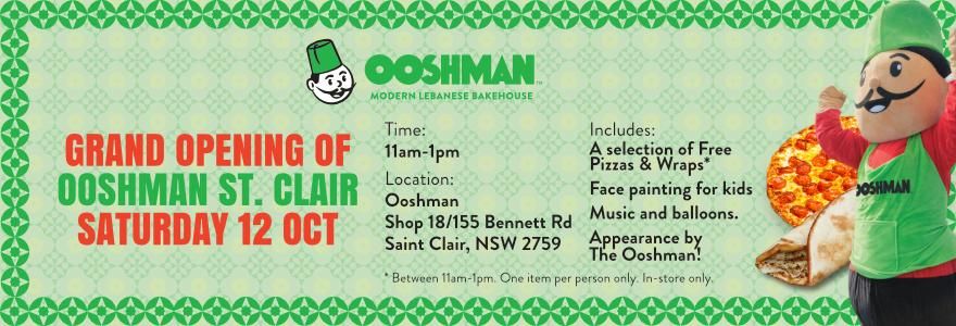 Celebrate the GRAND OPENING of OOSHMAN St Clair