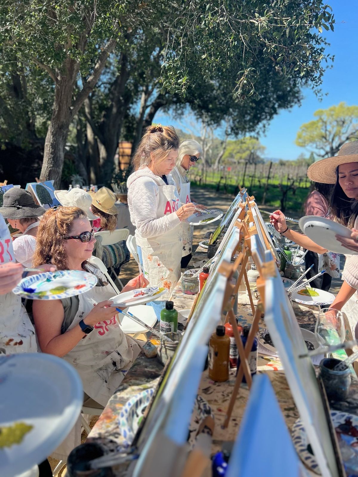 Painting in the Vineyard at Vega Vineyard and Farm