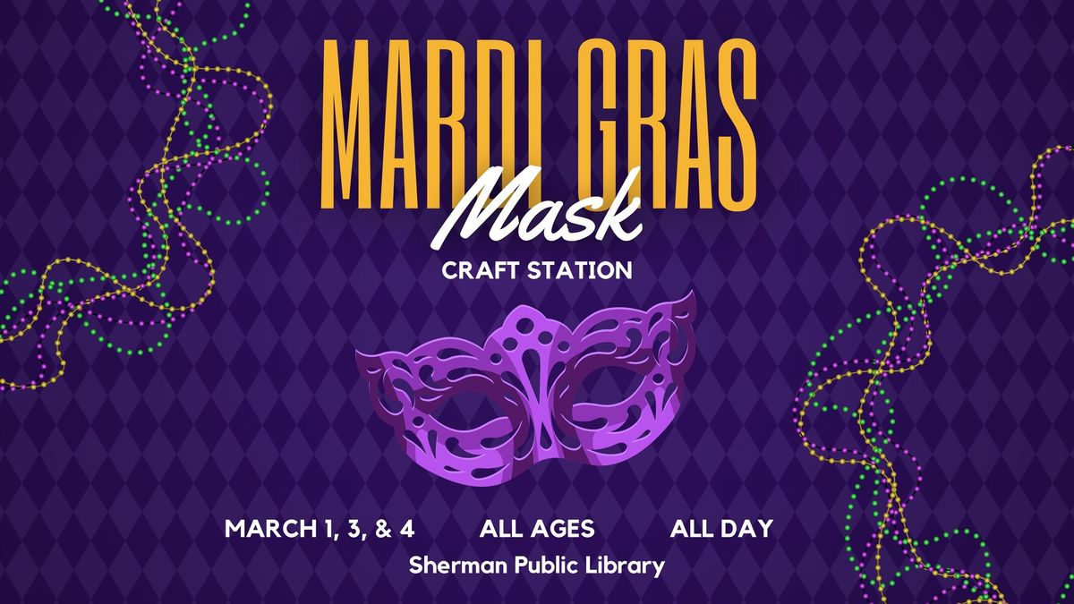 Mardi Gras Mask Craft Station