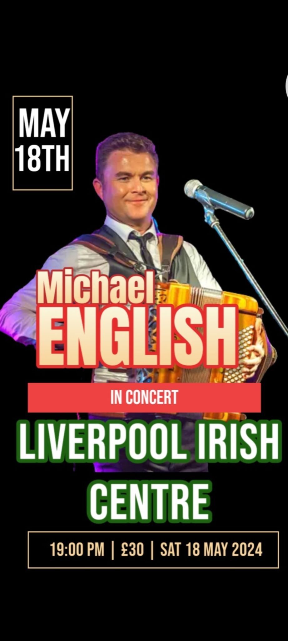 Michael English Live @ The Liverpool Irish Centre 