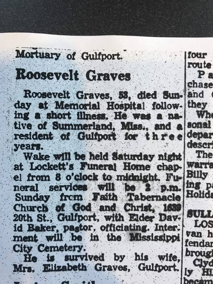 Blind Roosevelt Graves Headstone Dedication