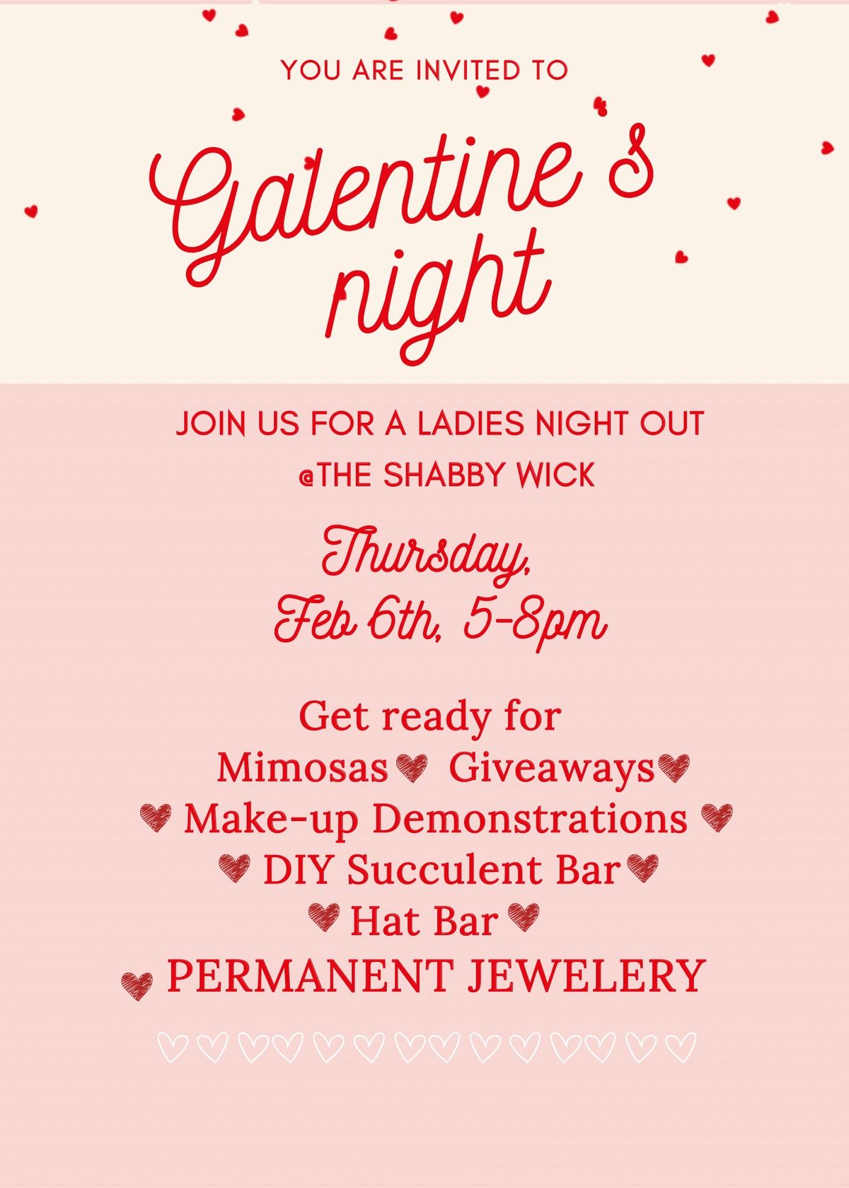 Galentine\u2019s Night @ The Shabby Wick