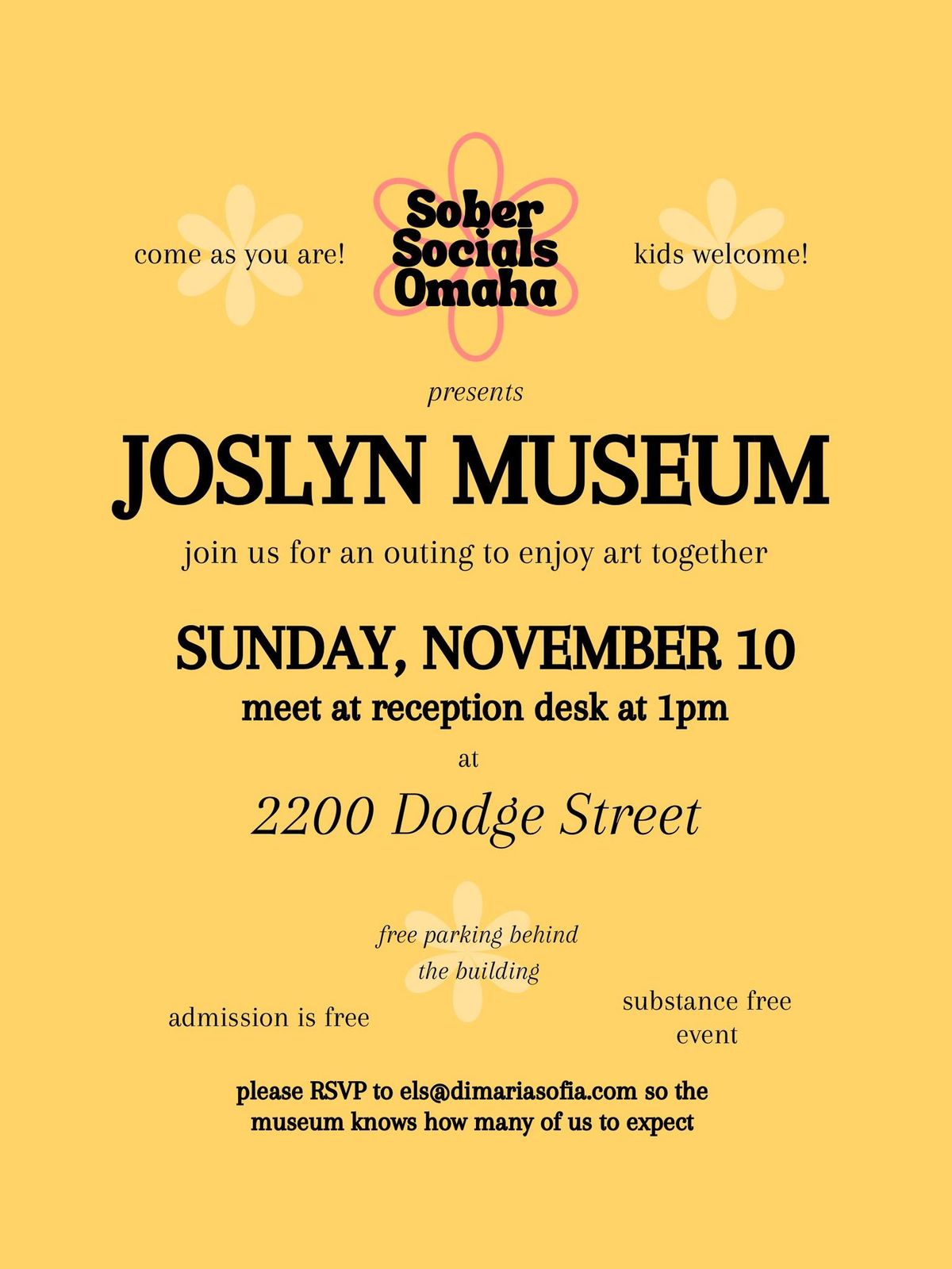 Joslyn Museum Meetup - Sober Socials Omaha - November 10