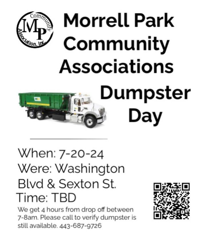 Morrell Park Cleanup & Dumpster Day