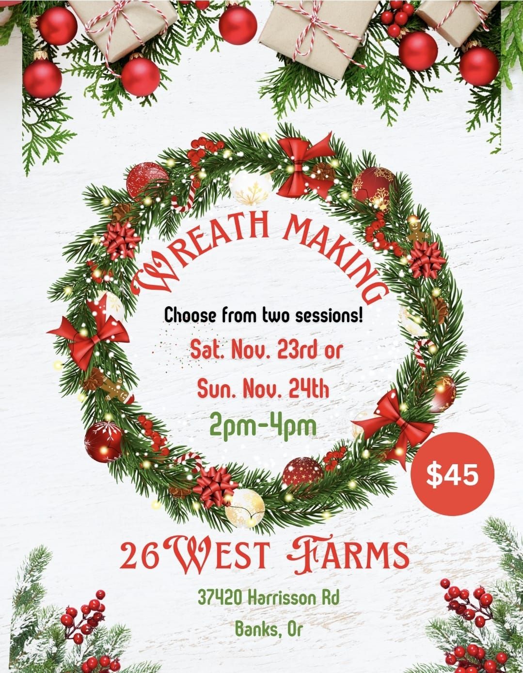 Holiday Wreath Making