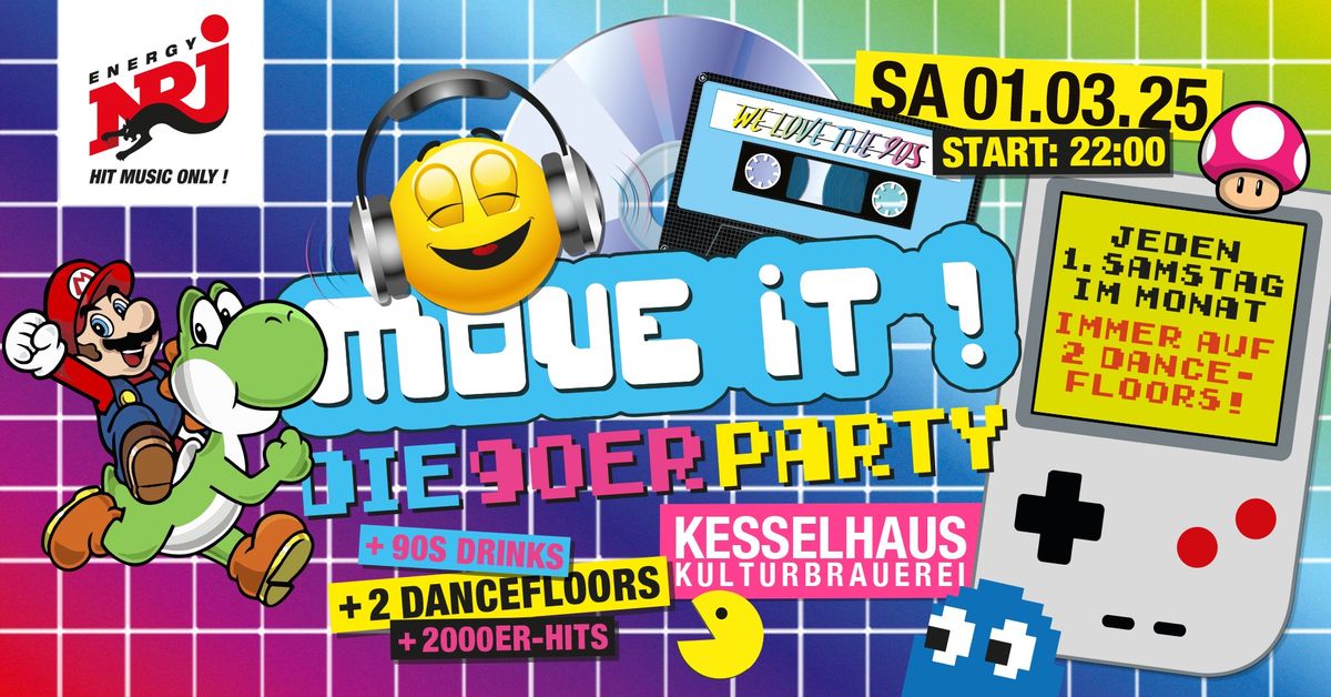 Move iT! - die 90er Party am 1. M\u00e4rz @ Kesselhaus & Maschinenhaus