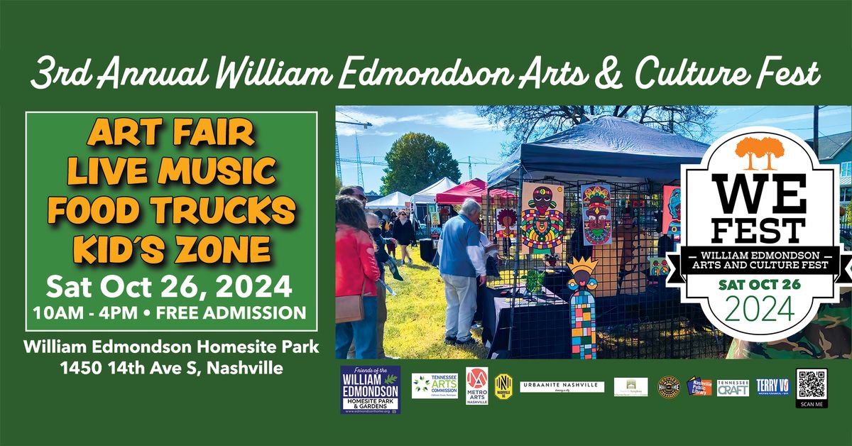 3rd Annual William Edmondson Arts & Culture Festival (WE Fest)