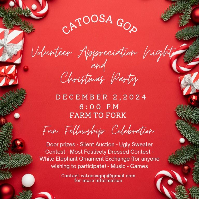 Volunteer Appreciation Night and Christmas Party