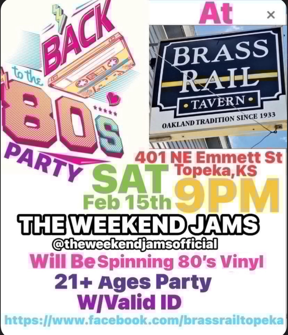 80s Dance Party with Weekend Jams spinning vinyl records