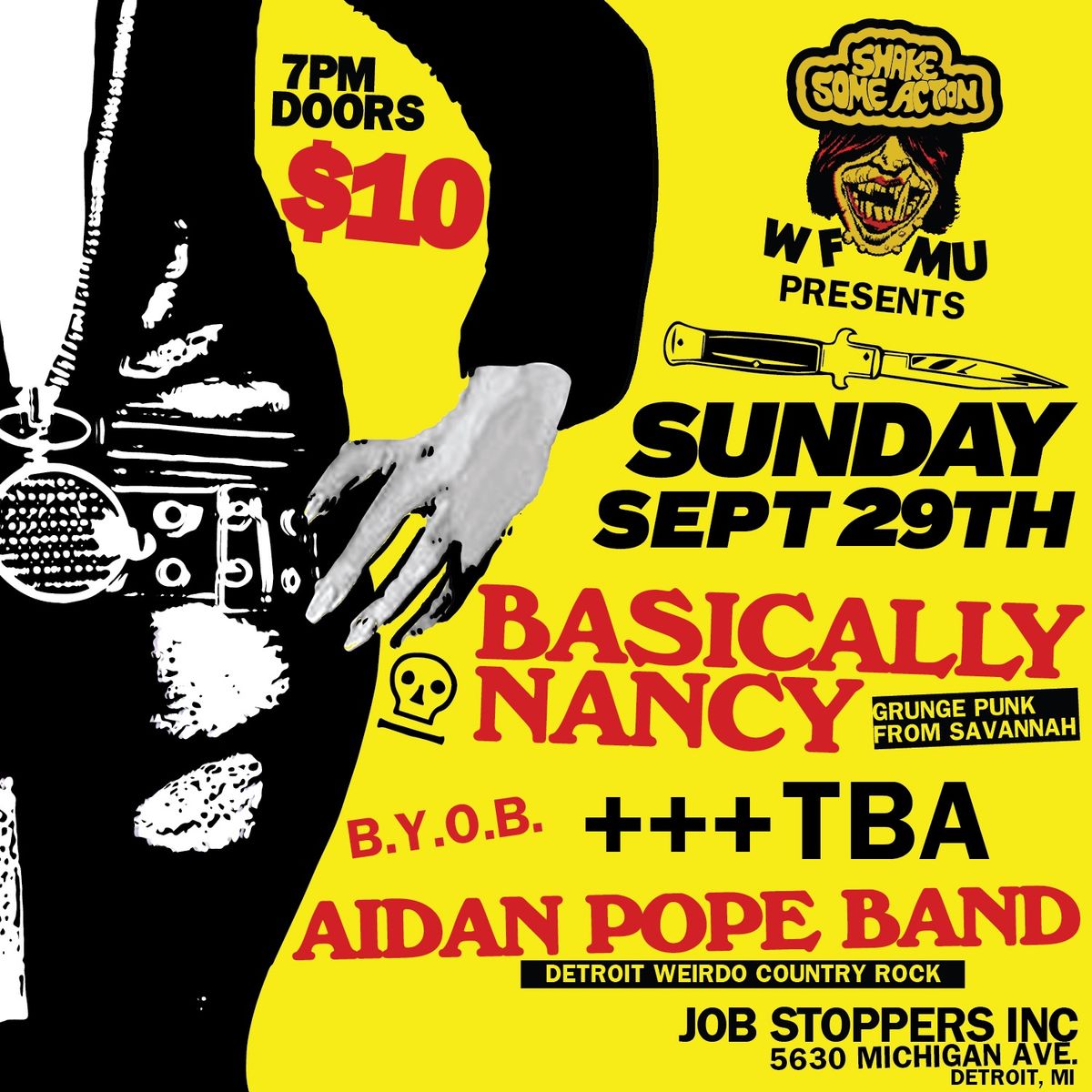 BASICALLY NANCY (Graveface Records) w\/ AIDAN POPE BAND +TBA @ JOBSTOPPERS 