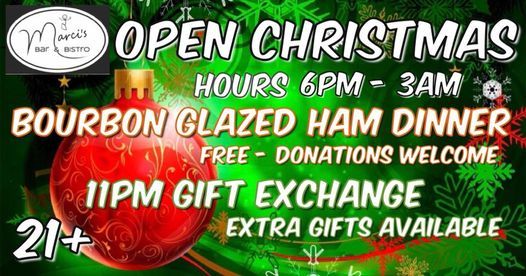 Marci Christmas 2022 Christmas Dinner & Gift Exchange, Marci's Bar & Bistro, Tema, 25 December  To 26 December
