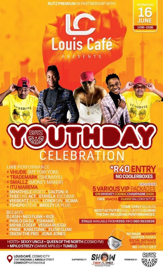 16 June Youth Day Celebration Louis Cafe Rivonia 16 June 21