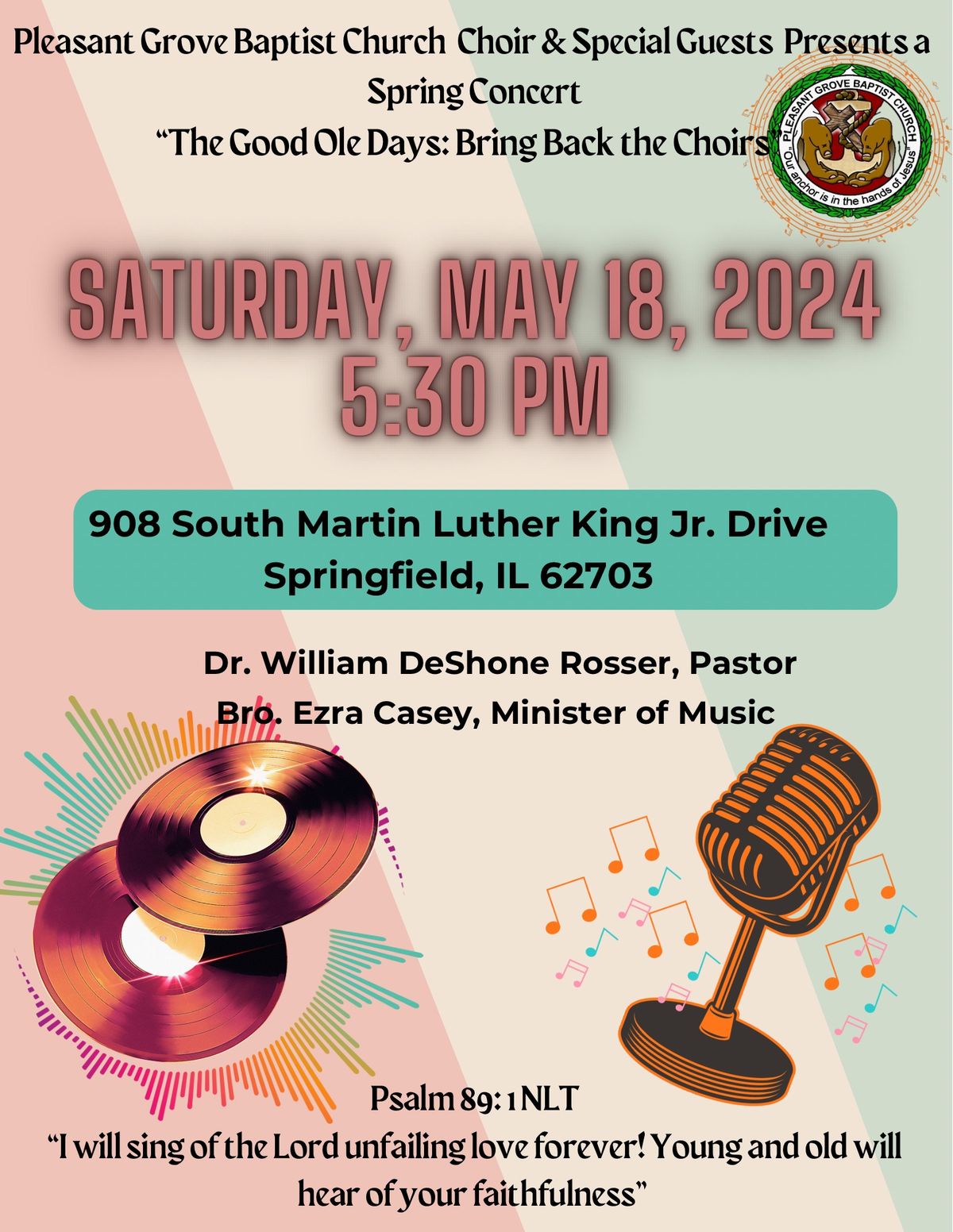 Pleasant Grove Baptist Church Choir & Special Guests Spring Concert