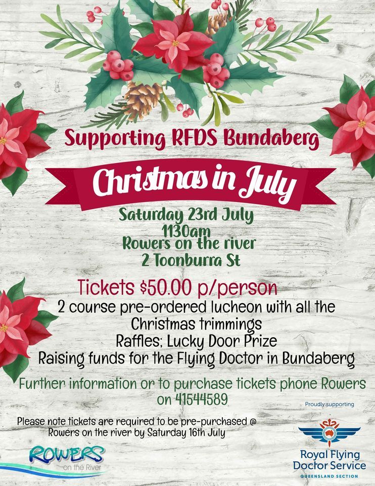 RFDS Bundaberg Christmas in July Fundraising Luncheon