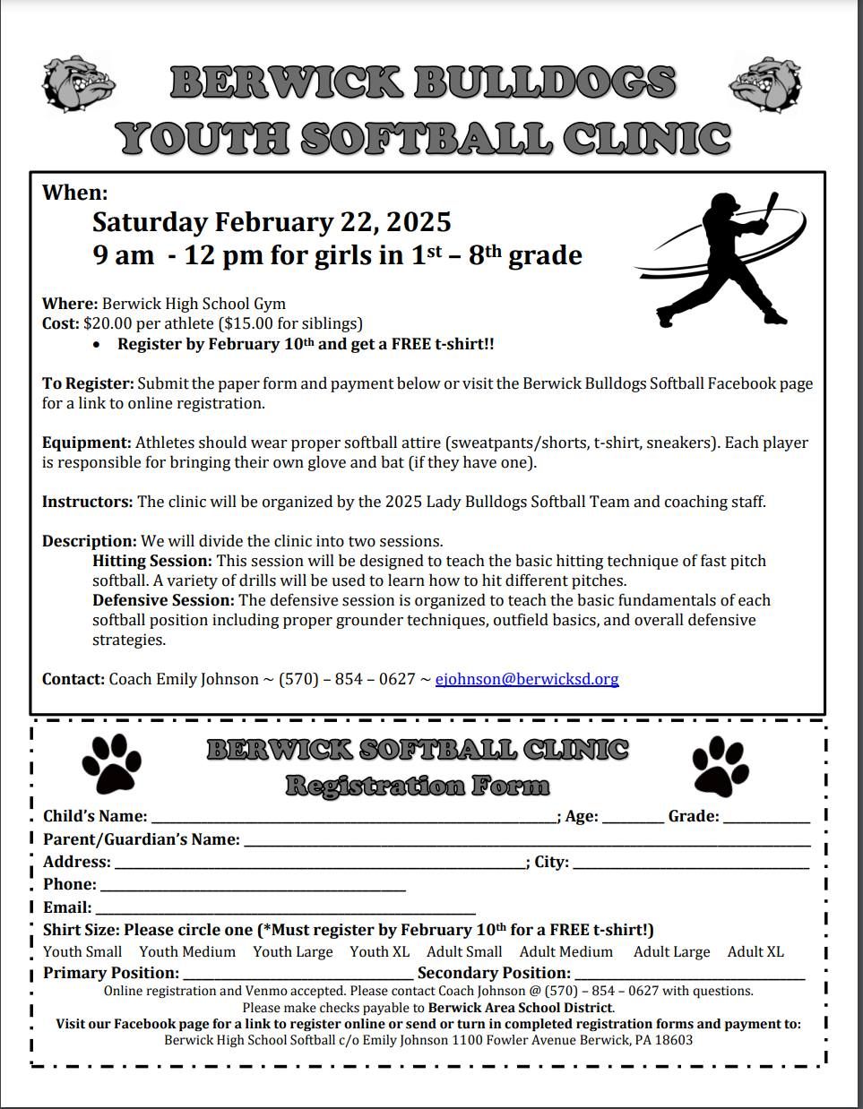 2025 YOUTH SOFTBALL OPPORTUNITY!