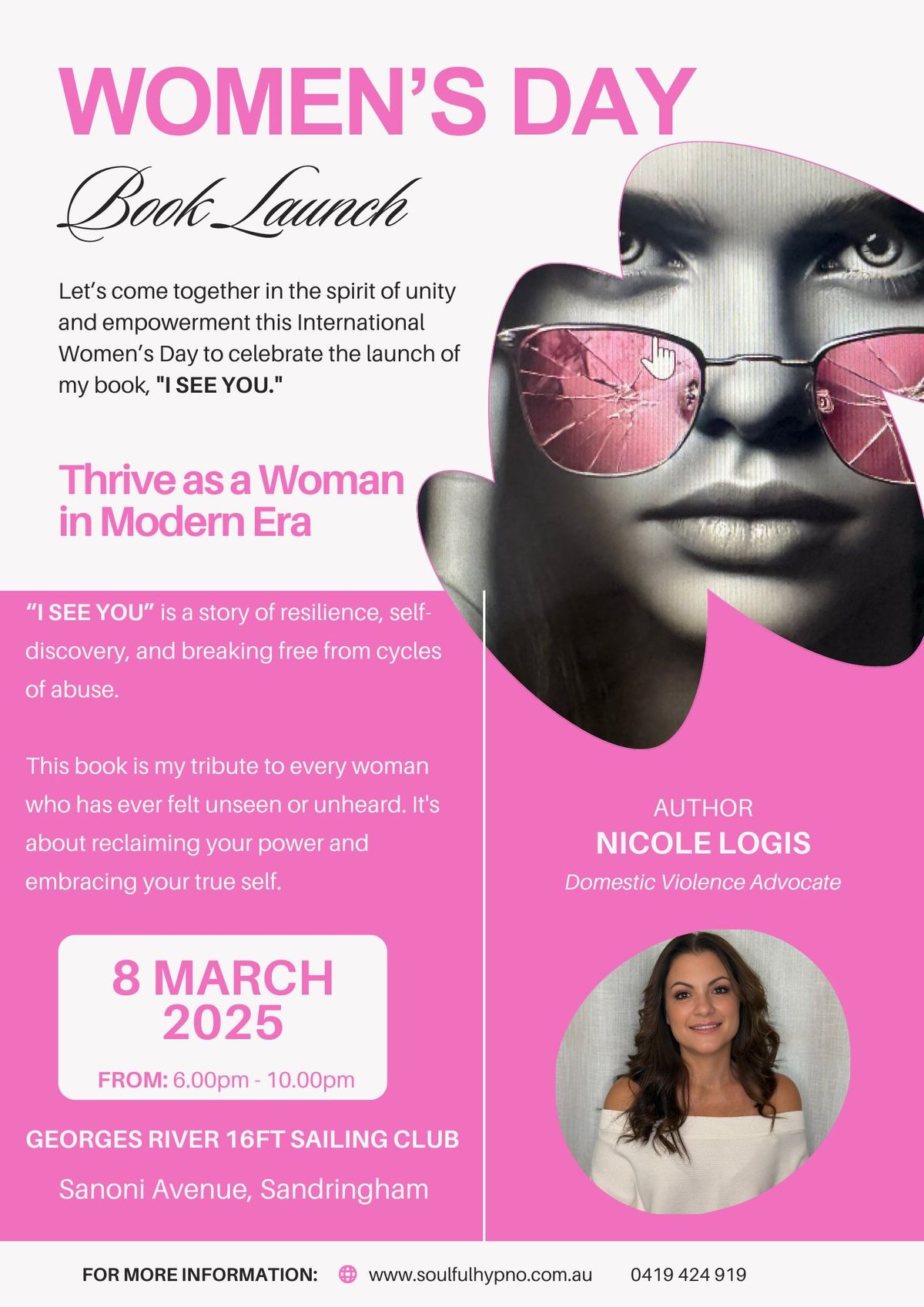 INTERNATIONAL WOMENS DAY - BOOK LAUNCH "I SEE YOU"