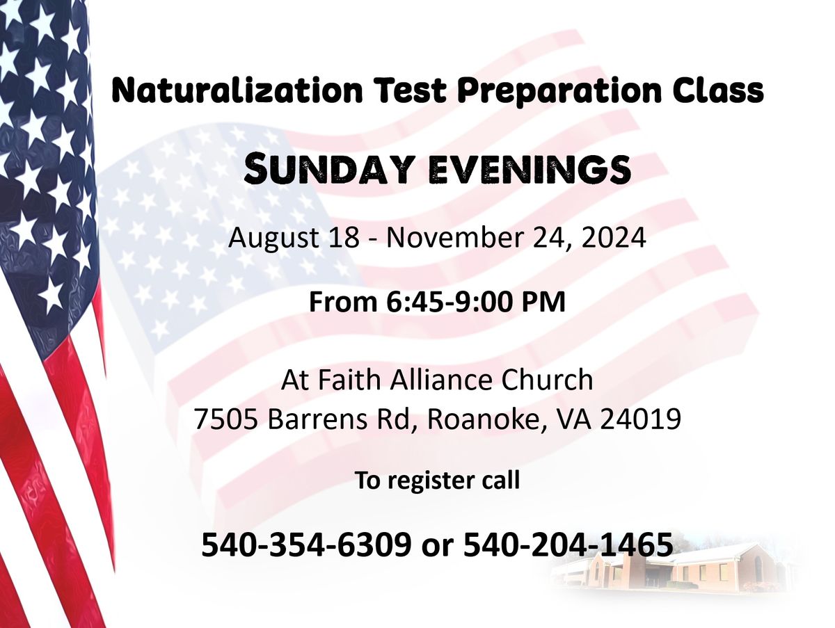 Naturalization Test Preparation Class