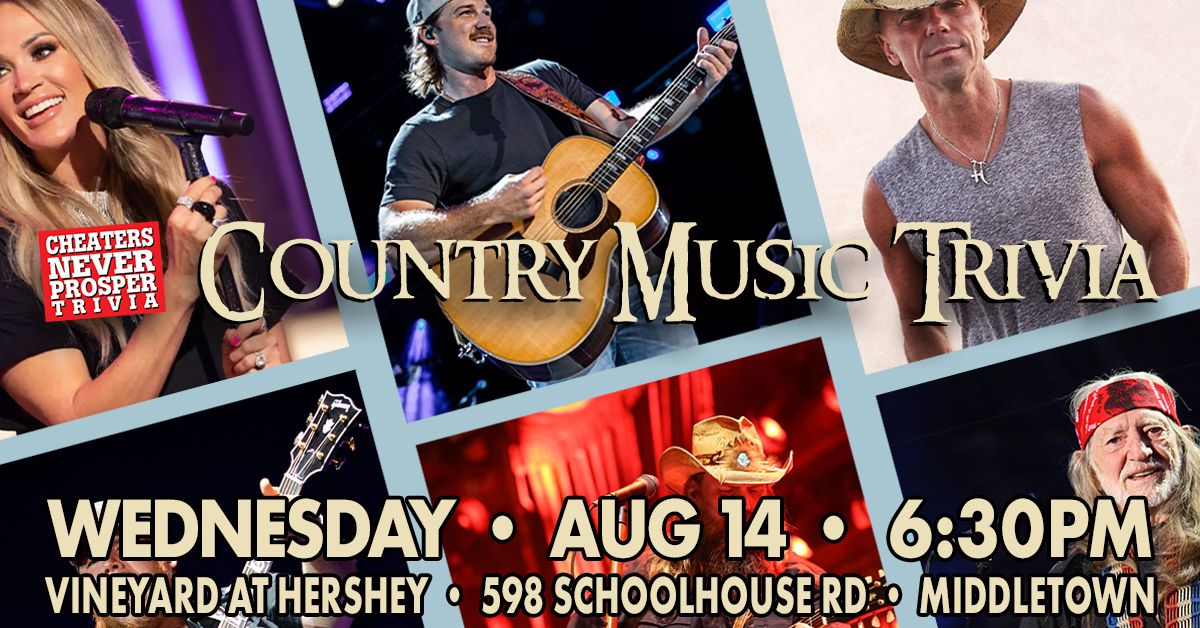 Country Music Trivia at The Vineyard at Hershey - Middletown