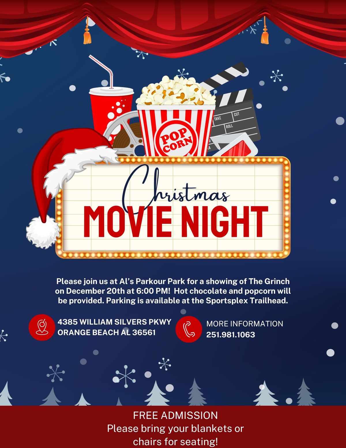 Christmas Movie Night at Al's Parkour Park