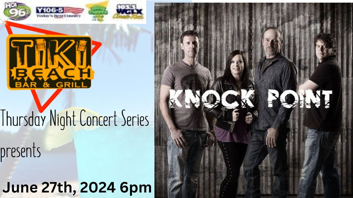Knock Point Rocks The Thursday Night Concert Series at Tiki Beach on Lake Dubay!