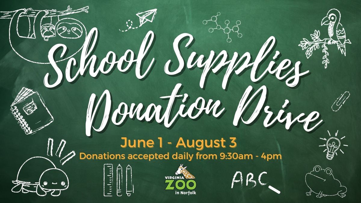 Virginia Zoo School Supplies Donation Drive