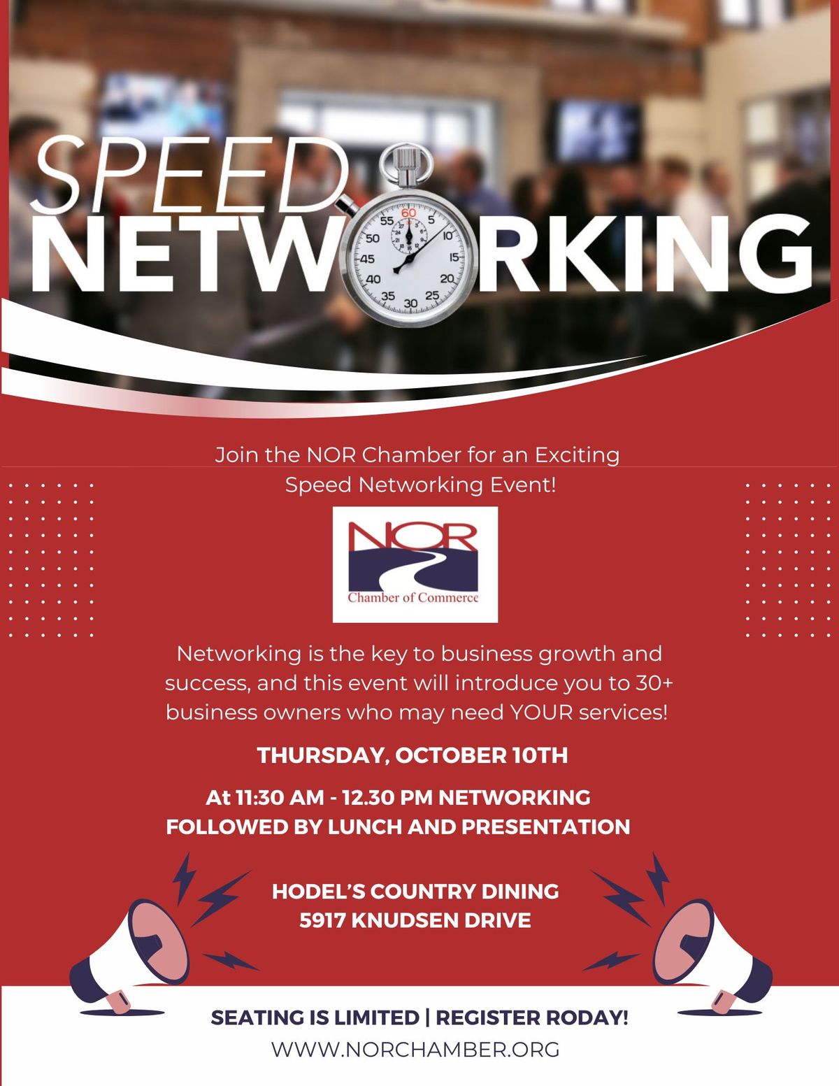 OCTOBER EDGE LUNCHEON - SPEED NETWORKING!