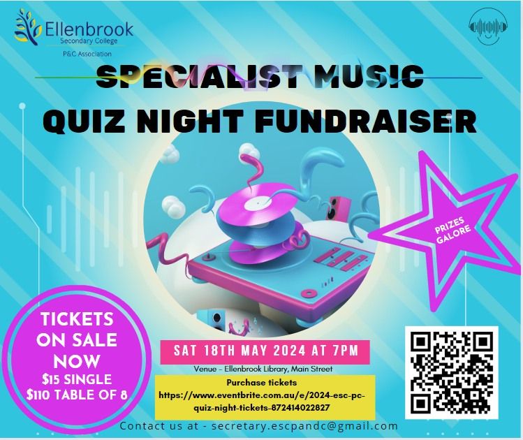 Specialist Music Quiz Night Fundraiser