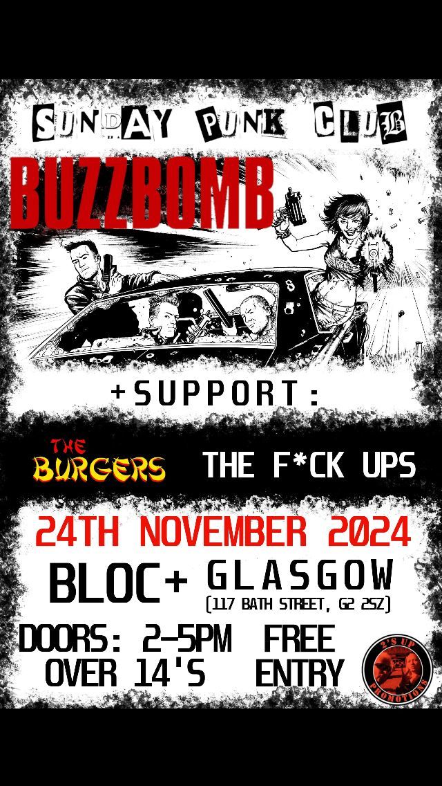 Sunday Punk Club w\/Buzzbomb + The F*ck Ups + The Burgers