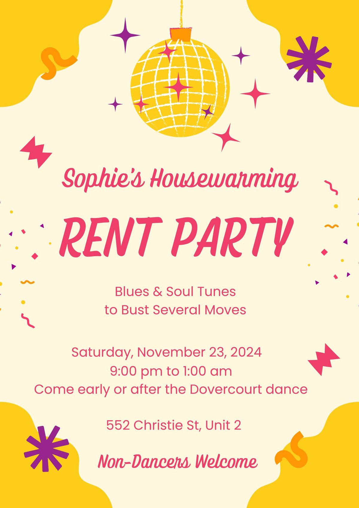 Sophie's Housewarming Rent Party