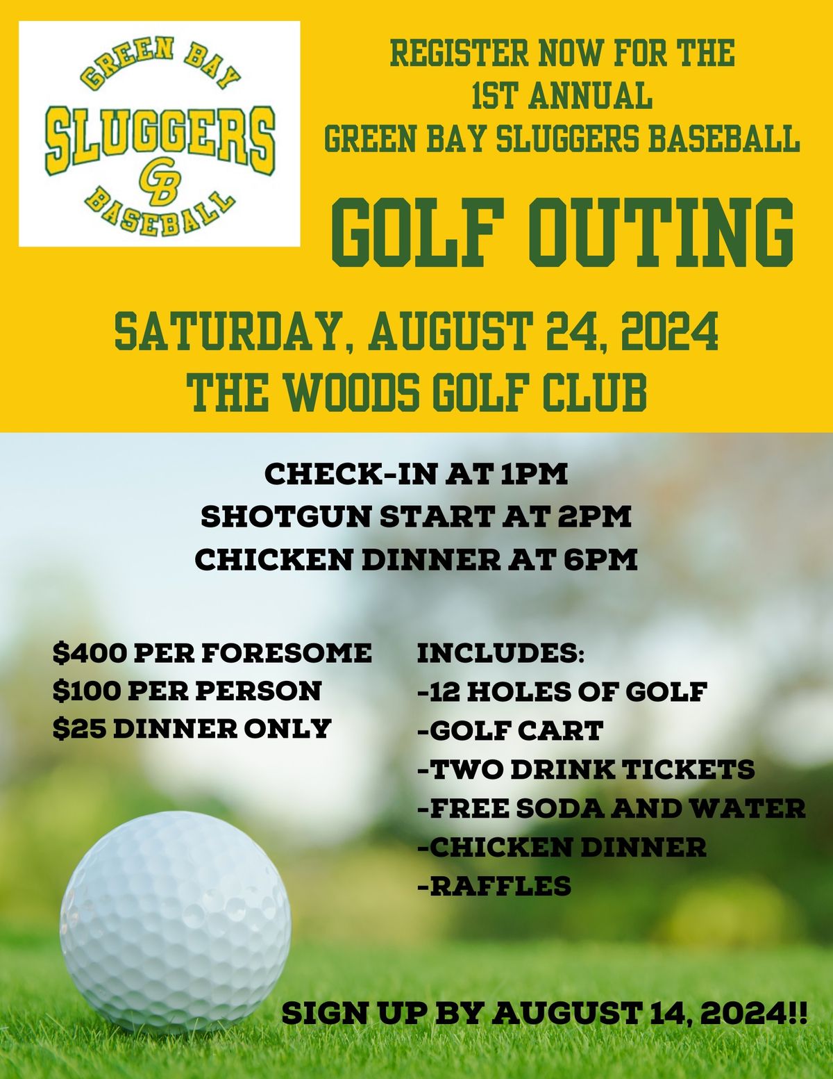 Green Bay Sluggers Baseball Golf Outing