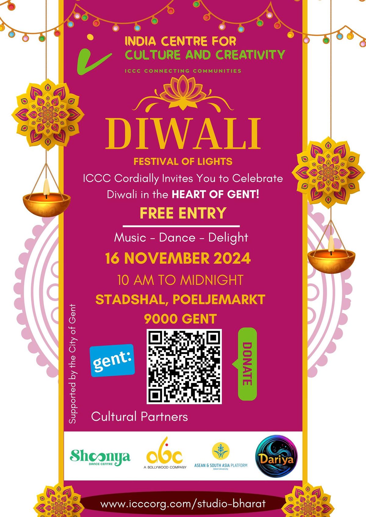 Ghent Glows Brighter: Diwali 2024 - Let's celebrate the Festival of Lights together