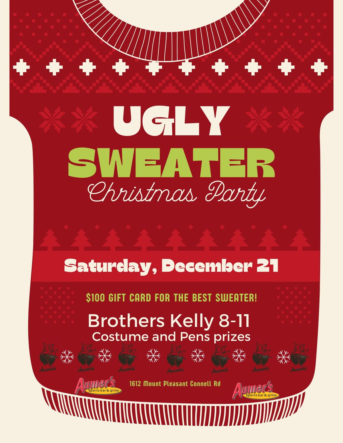 Annual Ugly Sweater Christmas Party!