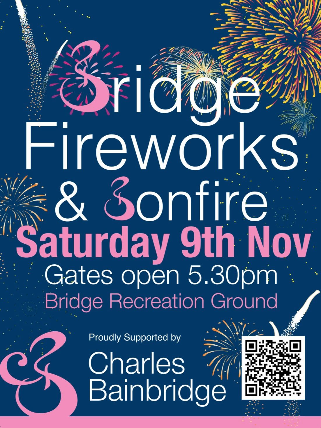 Bridge Fireworks and Bonfire