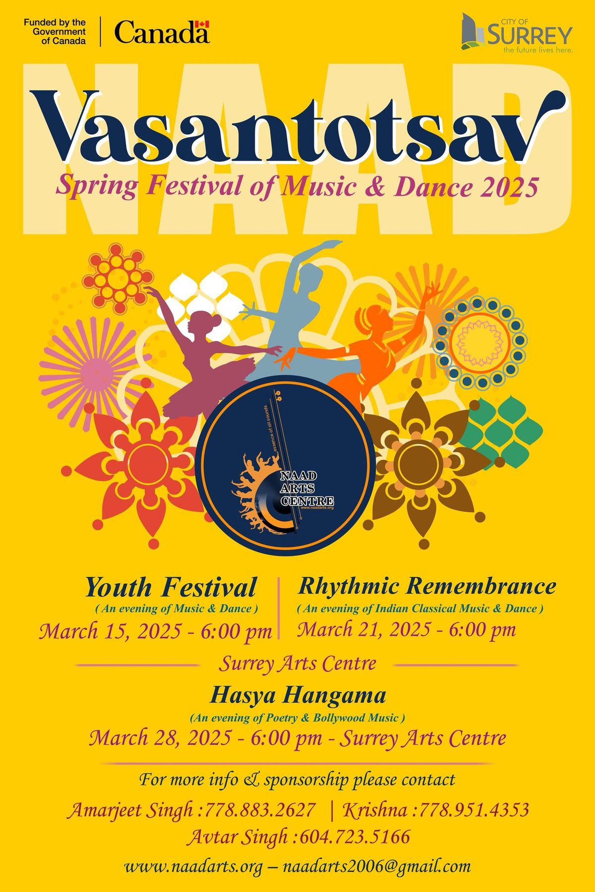 VASANTOTSAV - 2025 - NAAD Spring Festival of Music & Dance